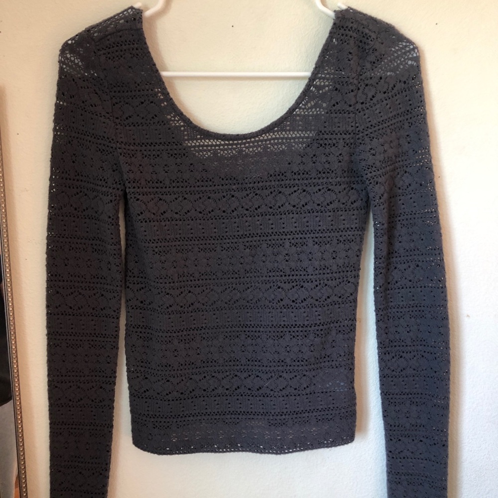 American Eagle grey sweater long sleeve top